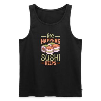 Sushi Fan Japanese Food Foodie Cuisine Japan - Männer Premium Bio Tank Top - Schwarz - Vorne - Michal (187cm)