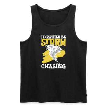Meteorologie-kindertornado-sturm, Der Sturm-fan - Männer Premium Bio Tank Top - Schwarz - Vorne - AI Model Male 178 light (178cm)
