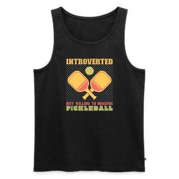 Pickleball Player Pickleball Paddle Pickleball - Männer Premium Bio Tank Top - Schwarz - Vorne - AI Model Male 178 light (178cm)