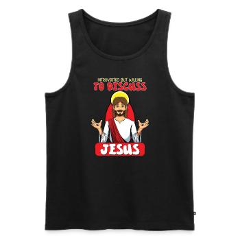 Jesus Christianity God Praying Prayer Pastor - Männer Premium Bio Tank Top - Schwarz - Vorne - Michal (187cm)