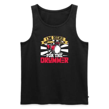 Drummer Drums Music Drum Set Drumming - Men's Premium Organic Tank Top - black - Front - Michal (187cm)
