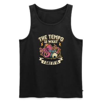Drummer Drums Music Drum Set Drumming - Men's Premium Organic Tank Top - black - Front - Michal (187cm)