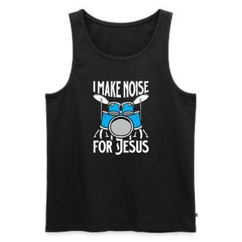 Drum Player Jesus Drum set Pick Jesus Drums Player - Men's Premium Organic Tank Top - black - Front - Michal (187cm)