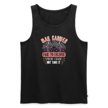 Postangestellte Postdame Postbote Post - Männer Premium Bio Tank Top - Schwarz - Vorne - Michal (187cm)