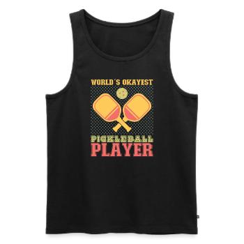 Pickleball Player Pickleball Paddle Pickleball - Männer Premium Bio Tank Top - Schwarz - Vorne - AI Model Male 178 light (178cm)