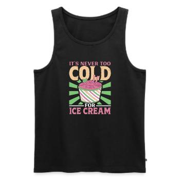 Eiscreme-liebhaber-lustiges Eis Ich Liebe Eiscreme - Männer Premium Bio Tank Top - Schwarz - Vorne - AI Model Male 178 light (178cm)