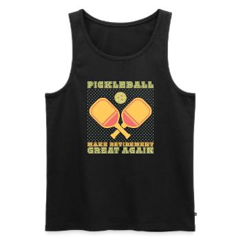 Pickleball Player Pickleball Paddle Pickleball - Männer Premium Bio Tank Top - Schwarz - Vorne - AI Model Male 178 light (178cm)