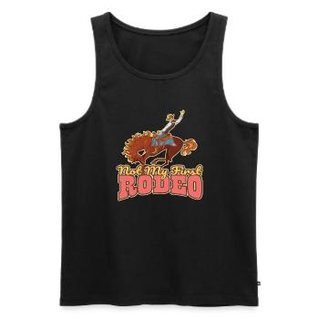 Cowboy Barn Bull Rider Rodeo Country Western - Männer Premium Bio Tank Top - Schwarz - Vorne - AI Model Male 178 light (178cm)