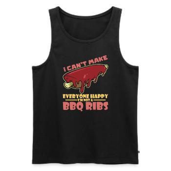 BBQ Spare Ribs Grill Smoker Meat Pork Rib - Men's Premium Organic Tank Top - black - Front - AI Model Male 178 light (178cm)
