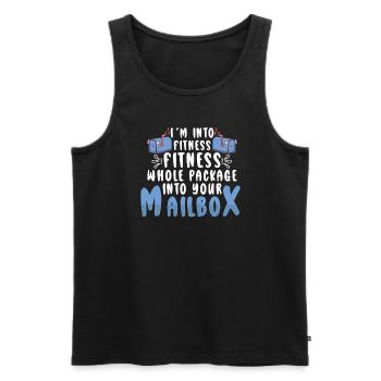 Athlétisme Athlétisme Coureurs Course Cadeau - Débardeur bio Premium Homme - noir - Devant - Michal (187cm)