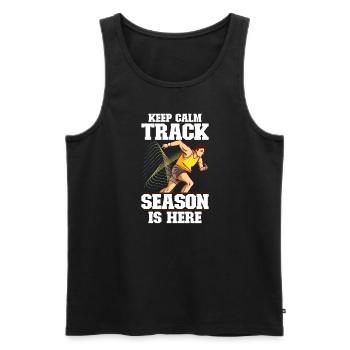 Postangestellte Postdame Postbote Post - Männer Premium Bio Tank Top - Schwarz - Vorne - Michal (187cm)