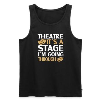 Drama teacher Drama teacher - Men's Premium Organic Tank Top - black - Front - Michal (187cm)