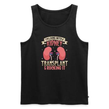 Kidney Transplant Kidney Donor Kidney Disease - Men's Premium Organic Tank Top - black - Front - AI Model Male 178 light (178cm)