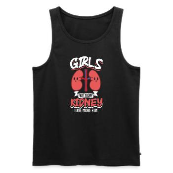 Kidney Transplant Kidney Donor Kidney Disease - Men's Premium Organic Tank Top - black - Front - AI Model Male 178 light (178cm)