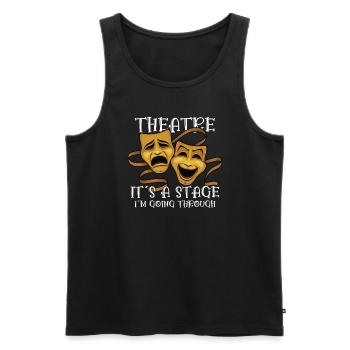 Drama teacher Drama teacher - Men's Premium Organic Tank Top - black - Front - Michal (187cm)