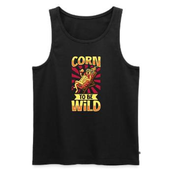 Funny Farmer Funny Farming Tractor Country Life - Männer Premium Bio Tank Top - Schwarz - Vorne - Michal (187cm)