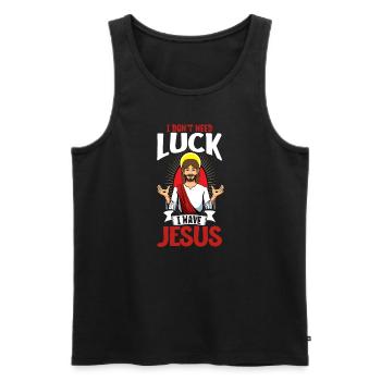 Jesus Christianity God Praying Prayer Pastor - Männer Premium Bio Tank Top - Schwarz - Vorne - Michal (187cm)