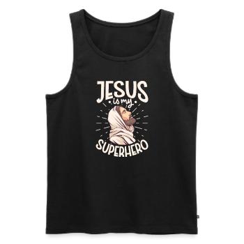 Jesus Christianity God Praying Prayer Pastor - Männer Premium Bio Tank Top - Schwarz - Vorne - Michal (187cm)