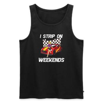 Race Car Dirt Track Racing Funny Racer Race Car - Men's Premium Organic Tank Top - black - Front - Michal (187cm)