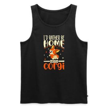 Hund Welsh Corgi Haustier Hund Liebhaber Welpe - Männer Premium Bio Tank Top - Schwarz - Vorne - Michal (187cm)