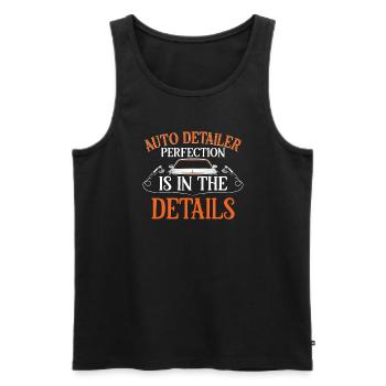 Mobile car preparation car preparation - Men's Premium Organic Tank Top - black - Front - AI Model Male 178 light (178cm)