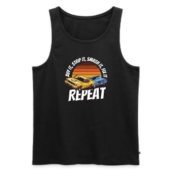 Demo Derby Demolition Derby Demolition Derby - Men's Premium Organic Tank Top - black - Front - AI Model Male 178 light (178cm)