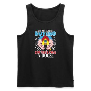 Real Estate Agent Realtor Home Closing Investor - Men's Premium Organic Tank Top - black - Front - AI Model Male 178 light (178cm)