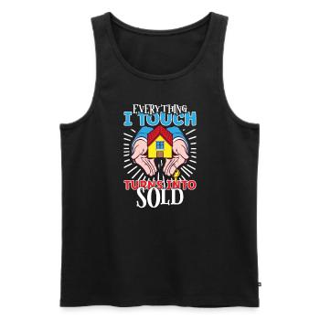 Real Estate Agent Realtor Home Closing Investor - Men's Premium Organic Tank Top - black - Front - Michal (187cm)