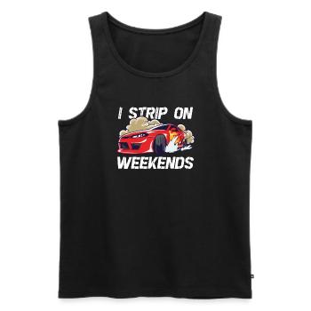 Race Car Dirt Track Racing Funny Racer Race Car - Men's Premium Organic Tank Top - black - Front - Michal (187cm)