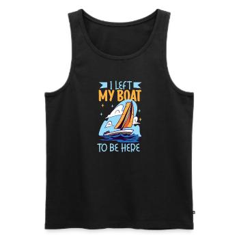 Boating Dad Boat Captain Pontoon Sailor Cruising - Männer Premium Bio Tank Top - Schwarz - Vorne - Michal (187cm)
