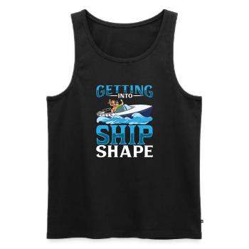 Boating Dad Boat Captain Pontoon Sailor Cruising - Männer Premium Bio Tank Top - Schwarz - Vorne - Michal (187cm)