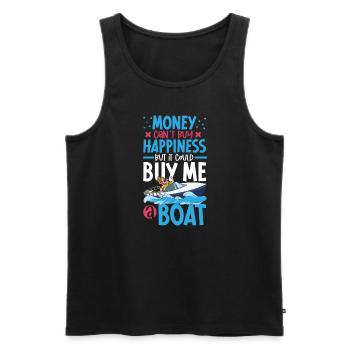 Boating Dad Boat Captain Pontoon Sailor Cruising - Männer Premium Bio Tank Top - Schwarz - Vorne - Michal (187cm)