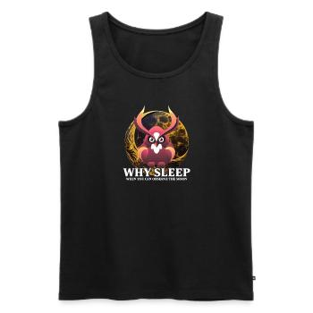 Owl Quote Owl Owl Lover Insomnia meme Late night - Männer Premium Bio Tank Top - Schwarz - Vorne - AI Model Male 178 light (178cm)