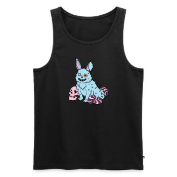 Gothic Rabbit Gothic Rabbit Gothic Easter Emo Goth - Men's Premium Organic Tank Top - black - Front - AI Model Male 178 light (178cm)