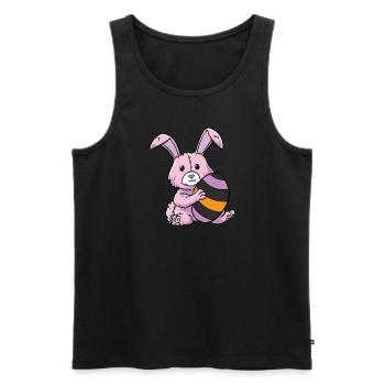 Gothic Rabbit Gothic Rabbit Gothic Easter Emo Goth - Men's Premium Organic Tank Top - black - Front - AI Model Male 178 light (178cm)