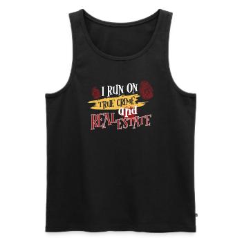 True Crime Murder Spy Crime Intérêt Idée cadeau - Débardeur bio Premium Homme - noir - Devant - Michal (187cm)