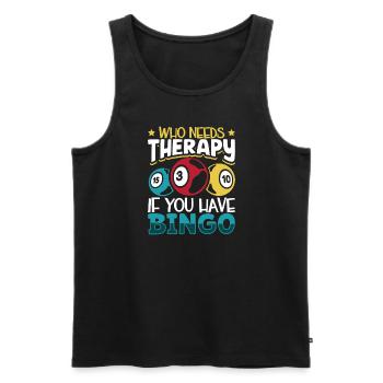 Bingo Card Game Grandma Bingo Player Bingo Cards - Men's Premium Organic Tank Top - black - Front - Michal (187cm)