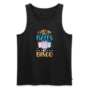 Bingo Card Game Grandma Bingo Player Bingo Cards - Men's Premium Organic Tank Top - black - Front - Michal (187cm)