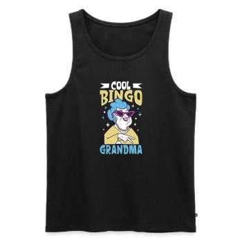 Bingo Card Game Grandma Bingo Player Bingo Cards - Men's Premium Organic Tank Top - black - Front - Michal (187cm)