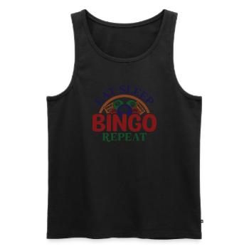 Bingo Card Game Grandma Bingo Player Bingo Cards - Men's Premium Organic Tank Top - black - Front - Michal (187cm)