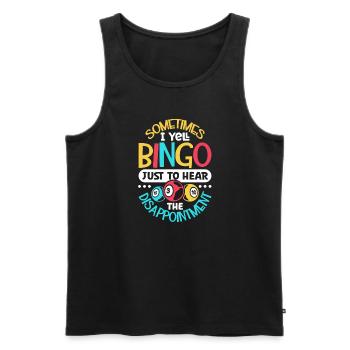 Bingo Card Game Grandma Bingo Player Bingo Cards - Men's Premium Organic Tank Top - black - Front - Michal (187cm)