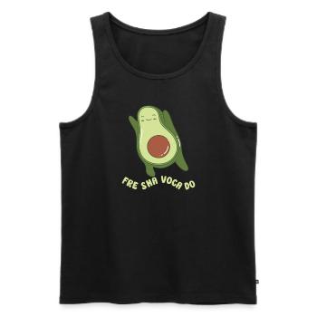 funny Avocado avocado pun avocado lover - Männer Premium Bio Tank Top - Schwarz - Vorne - AI Model Male 178 light (178cm)