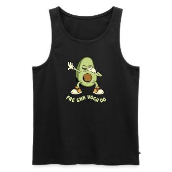funny Avocado avocado pun avocado lover - Männer Premium Bio Tank Top - Schwarz - Vorne - AI Model Male 178 light (178cm)