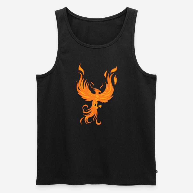 Phönix Vogel Fabelwesen - Männer Premium Bio Tank Top - Schwarz