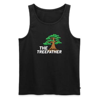 Bonsai Japan Silhouette Gardener Gardening Lover - Men's Premium Organic Tank Top - black - Front - AI Model Male 178 light (178cm)