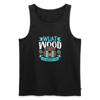 Beaver Fan Beaver Lover Funny Beaver Gift - Men's Premium Organic Tank Top - black - Front - AI Model Male 178 light (178cm)