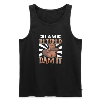 Beaver Fan Beaver Lover Funny Beaver Gift - Men's Premium Organic Tank Top - black - Front - AI Model Male 178 light (178cm)