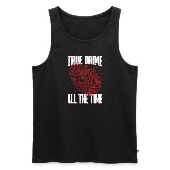 True Crime Murder Spy Crime Intérêt Idée cadeau - Débardeur bio Premium Homme - noir - Devant - AI Model Male 178 light (178cm)