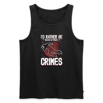 True Crime Murder Spy Crime Intérêt Idée cadeau - Débardeur bio Premium Homme - noir - Devant - Michal (187cm)