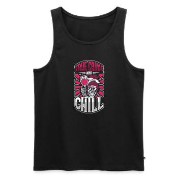 True Crime Murder Spy Crime Intérêt Idée cadeau - Débardeur bio Premium Homme - noir - Devant - Michal (187cm)